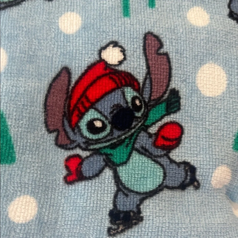 Disney Blue Holiday Towel with Stitch